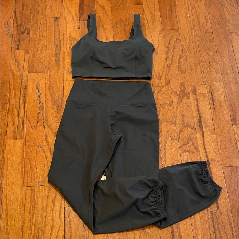 Aerie Gray Crop Top and Bottom